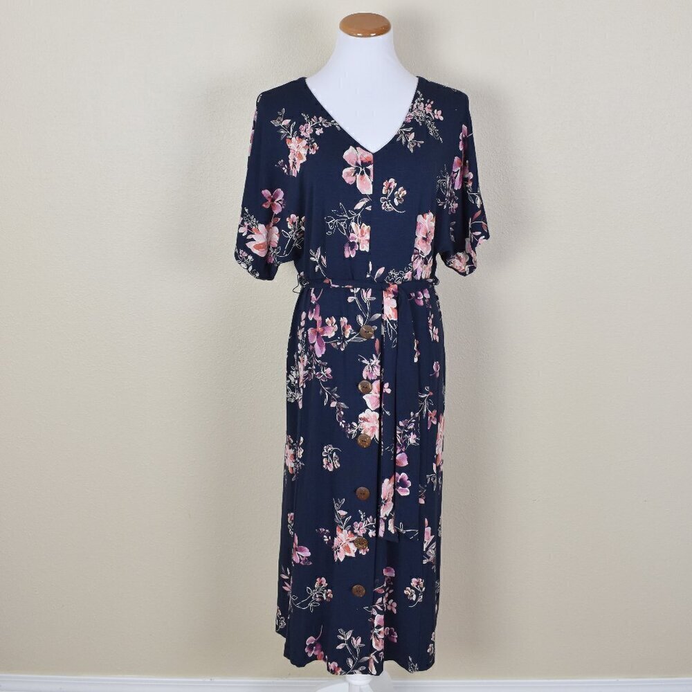 J. Jill Botanical Bunches Floral Midi Dress - S